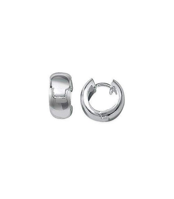 Belle créole boucles d'oreilles argent massif effet miroir-1