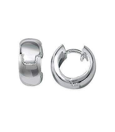 Belle créole boucles d'oreilles argent massif effet miroir-1