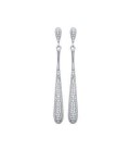 Boucles d'oreilles argent pendant de zirconium