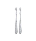 Boucles d'oreilles argent pendant de zirconium 