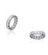 Alliance mariage argent massif sertie de zirconium ronds-1