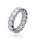 Alliance mariage argent massif sertie de zirconium ronds-2