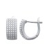Boucles d'oreilles créole argent massif et zirconium -1