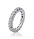 Bague alliance mariage jonc argent massif tour complet de zirconium griffés-1