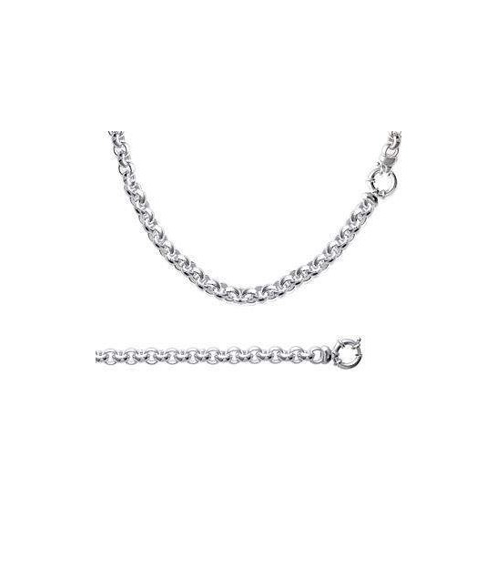 Collier Chaîne En Argent Massif 925 - Maille Art Nouveau Style Grec - Occasion
