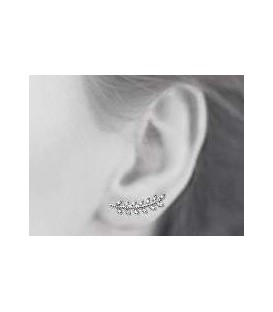 Contours lobes d'oreilles argent massif et zirconium 