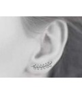 Contours lobes d'oreilles argent massif et zirconium 