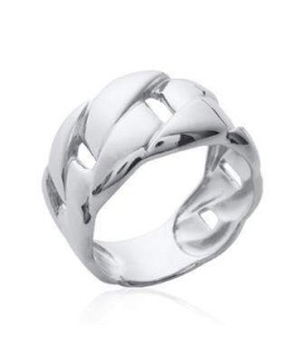 Bague argent massif entrelacs maille gourmette