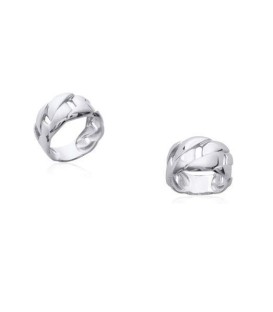 Bague argent massif entrelacs maille gourmette-2