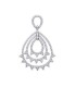 Beau pendentif argent massif trois anneaux ovalisés microserti de zirconium-1