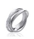 Bague trois anneaux argent massif zirconium-1