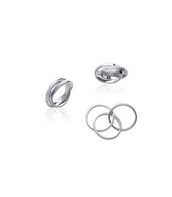 Bague trois anneaux argent massif zirconium-2