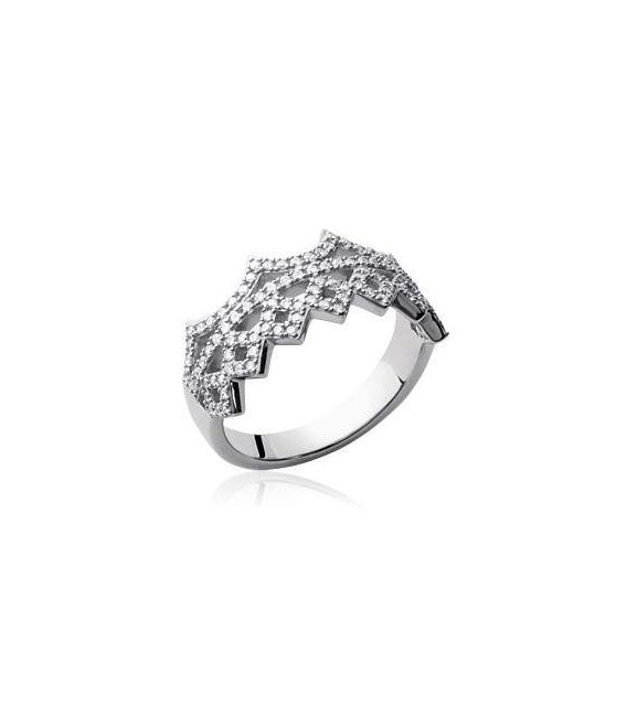 Bague royale argent massif de zirconium -1