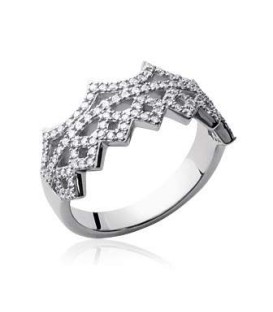 Bague royale argent massif de zirconium 