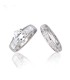 Bague argent massif duo de bagues de zirconium-1