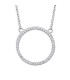 Collier pendentif de zirconium argent -1