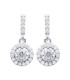 Boucles d'oreilles pendants argent massif pendants zirconium blanc.-1