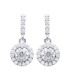 Boucles d'oreilles pendants argent massif pendants zirconium blanc.-1