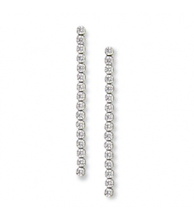 Boucles d'oreilles pendante argent rivière de zirconium