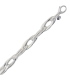 Gros bracelet argent double maillons ovales entrelacés -1