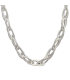 Gros collier argent double maillons ovales entrelacés-1