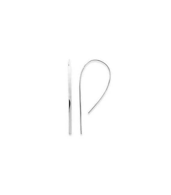 Boucles d'oreilles long pendant argent massif -1