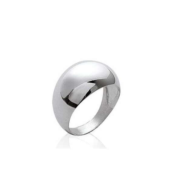 Grosse bague argent massif bombée-1