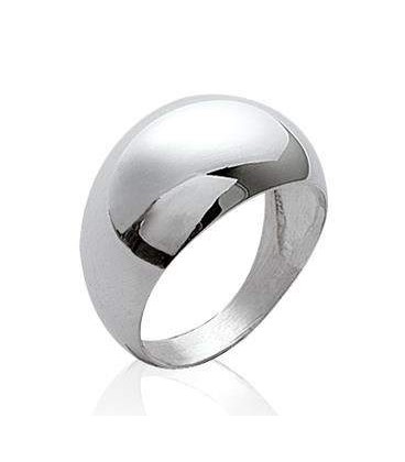 Grosse bague argent massif bombée-1