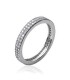 Alliance bague argent massif pavé d'oxydes de zirconium blancs tour complet-1