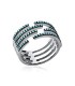 Belle bague argent quatre anneaux ouverts pierre speciale-1