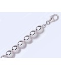 Beau bracelet perles argent massif