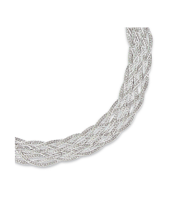 Beau bracelet femme argent massif finement tressé-2