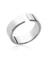 Bague ouverte argent massif miroir-1