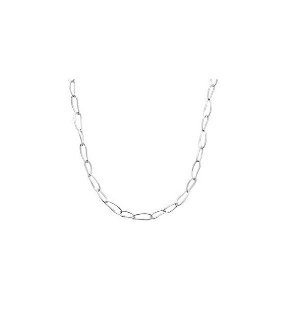 Beau collier en argent massif maille originale-1