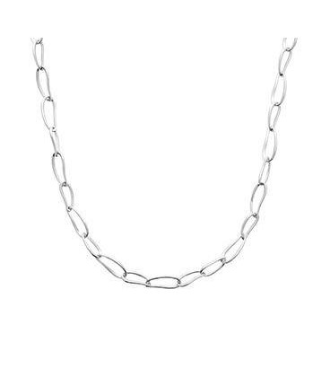 Beau collier en argent massif maille originale-1