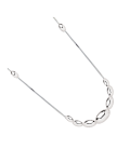 Collier argent massif perlé olivettes en chute