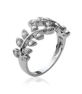 Bague argent massif belles volutes de zirconium blanc-1