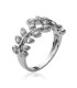 Bague argent massif belles volutes de zirconium blanc-1