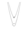 Collier en deux chaines argent massif moderne