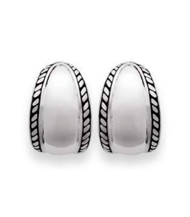 Belles boucles d'oreilles argent massif demi créole 