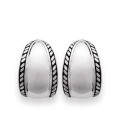 Belles boucles d'oreilles argent massif demi créole 