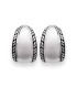 Belles boucles d'oreilles argent massif demi créole -1