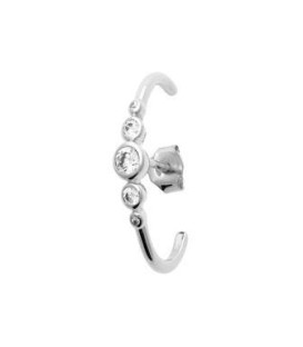 Bague d'oreilles argent massif et zirconium 