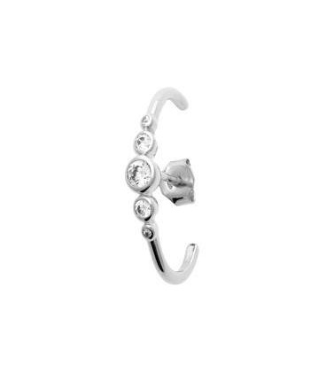 Bague d'oreilles argent massif et zirconium -1