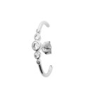 Bague d'oreilles argent massif et zirconium 