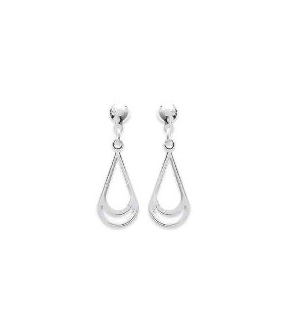 Boucles d'oreilles pendant argent massif -1