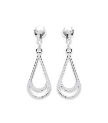 Boucles d'oreilles pendant argent massif -1