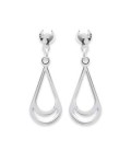 Boucles d'oreilles pendant argent massif