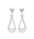 Boucles d'oreilles pendant argent massif 