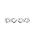 Boucles d'oreilles "infini " en argent zirconium